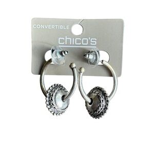 Chico's Silver and Gold Convertible Earrings